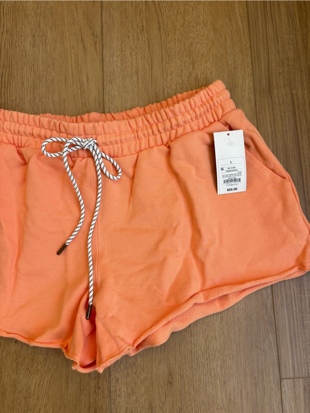 Parke x Target Collab Peach Drawstring Sweatshorts - Picture 3 of 6